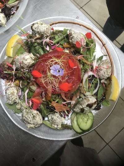 Salad at a local restaurant
