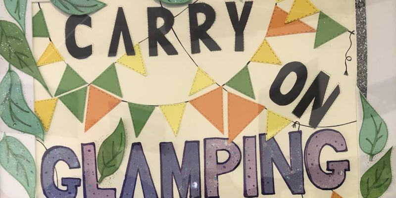 Carry on Glamping message